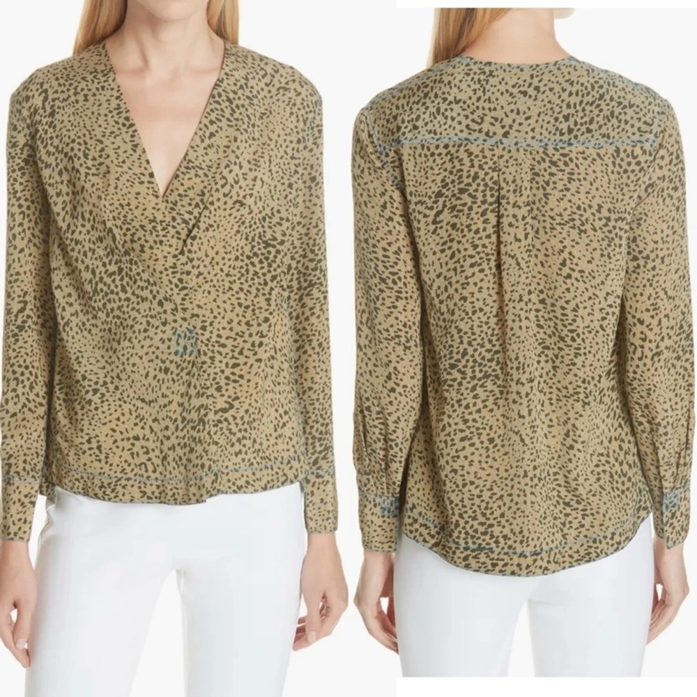 EUC Rag & Bone Shields Leopard Print Blouse